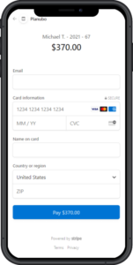 Payment Screen displayed on smartphone