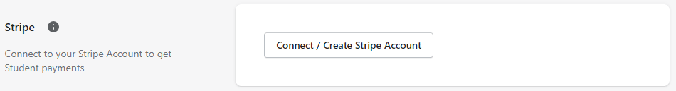 connect stripe button within the Planubo user interface