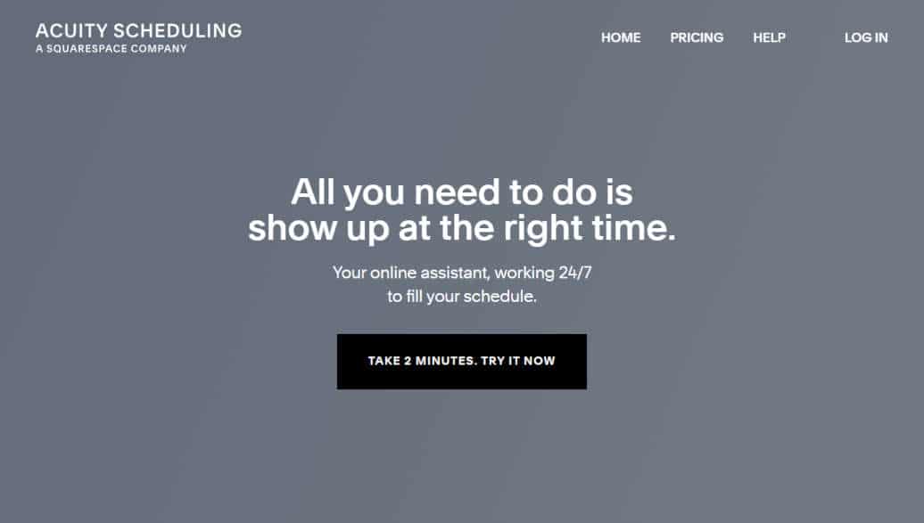 Acuity Scheduling Homepage