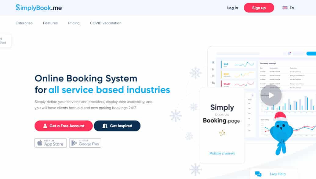 SimplyBook.me Homepage