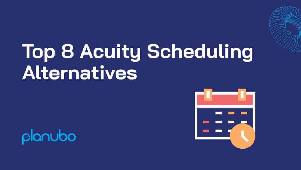 Acuity Scheduling Alternatives headline displayed on a blue background