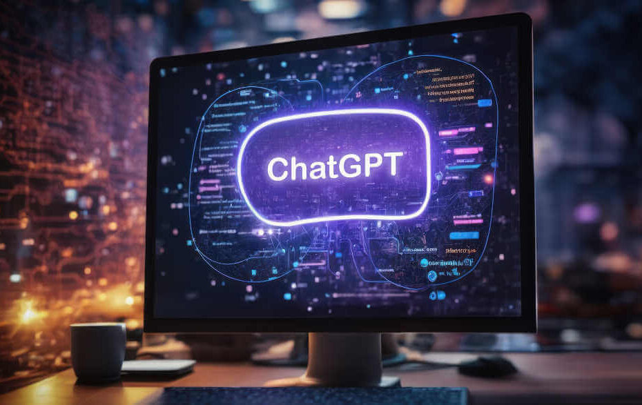 ChatGPT wird auf einem Desktop-Bildschirm angezeigt.