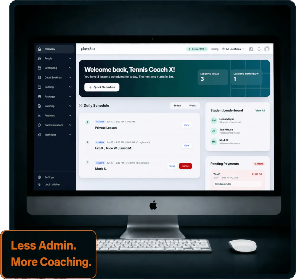 planubo_home_screen_desktop_lessAdmin_moreCoaching_TennisEN
